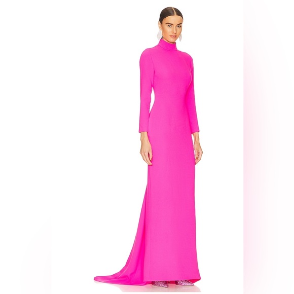 NWT SOLACE LONDON Vivienne Maxi Dress in Hot Pink, US 2/ UK 6 - Picture 2 of 8